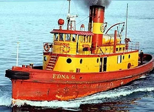 Historic tugboat Edna G. on Lake Superior